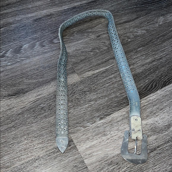 Western Wear Rhinestone Embellished Leather Belt (M?) - Picture 7 of 10